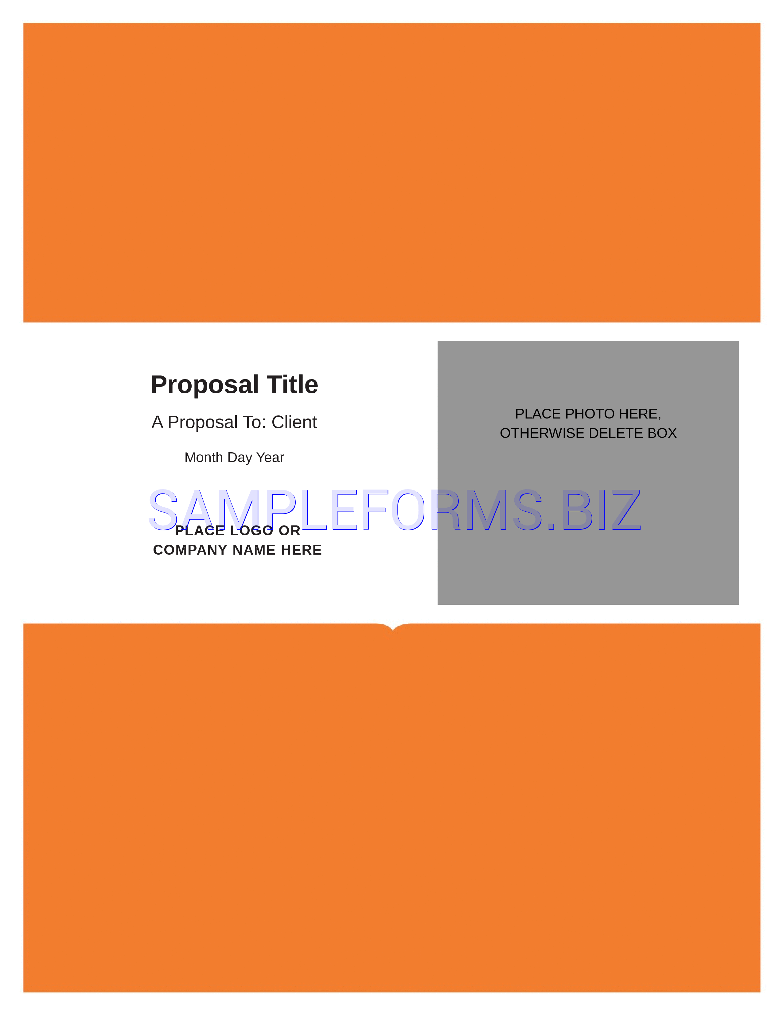 Preview free downloadable Business Proposal Template 1 in PDF (page 1)